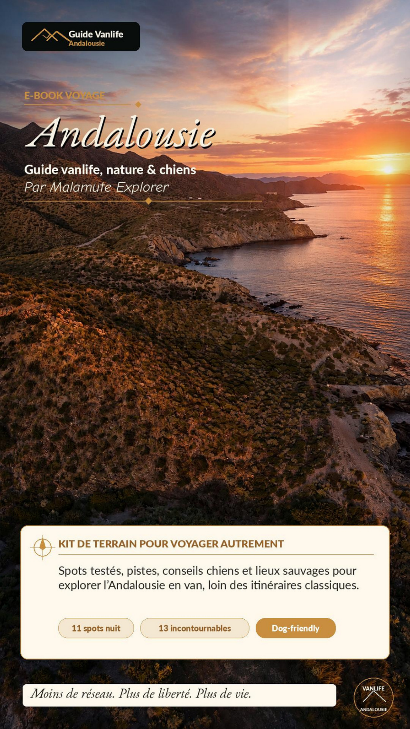 Couverture française du Guide Vanlife Andalousie